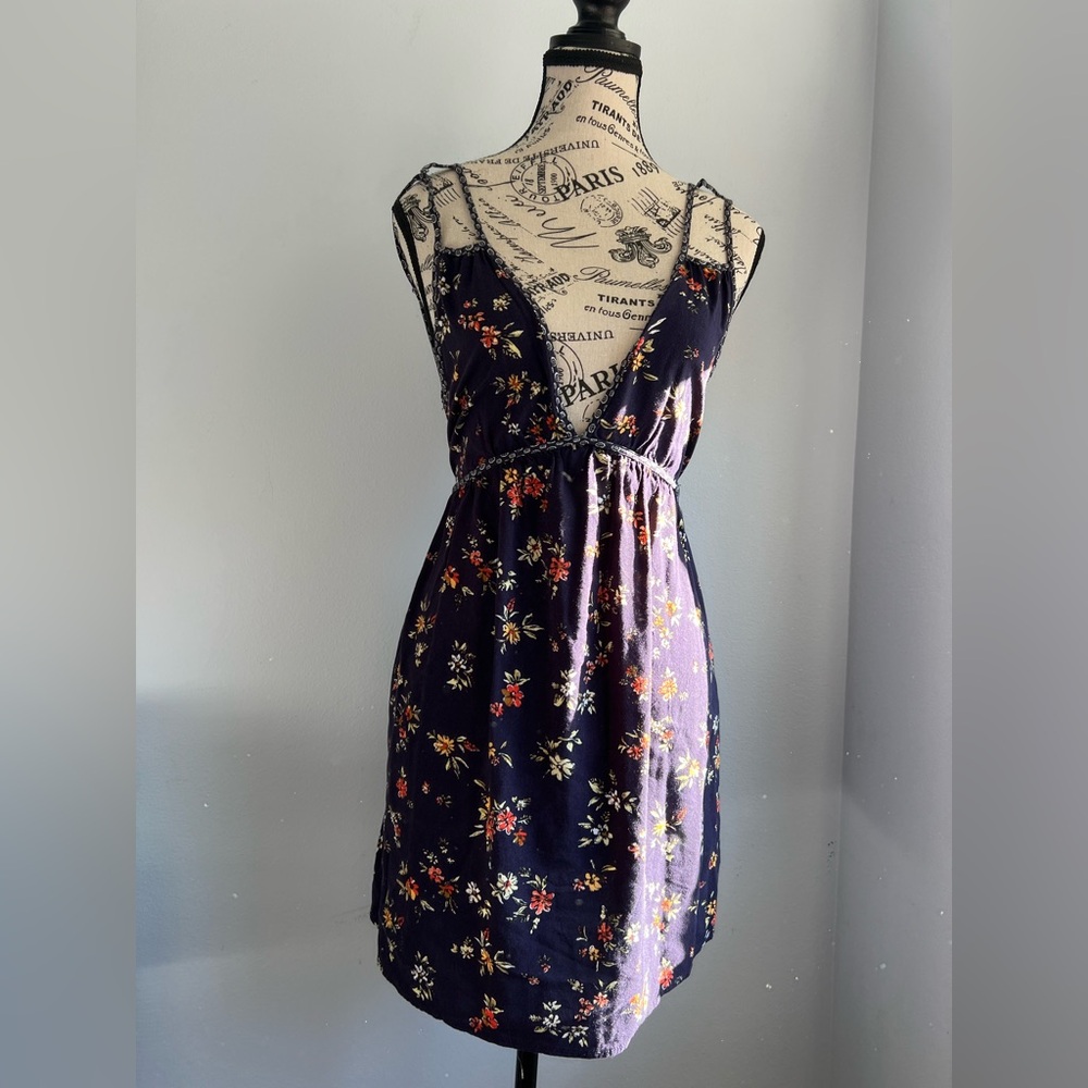 Band of Gypsies Navy Floral Mini Dress